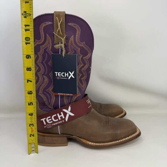 Twisted X 11" Tech X Square Toe Cowboy Boots Purple Brown Women’s Size 7 B - Picture 2 of 7